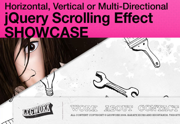 Horizontal, Vertical Multi Direction jQuery Scrolling Effect