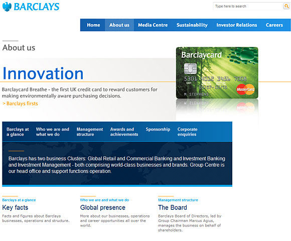 Barclays About Us