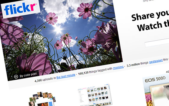 Flickr homepage