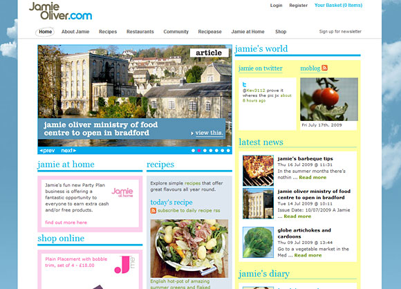 Jamie Oliver Homepage