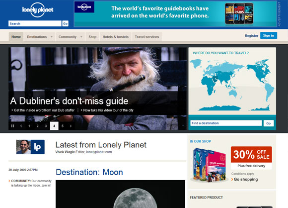 Lonely Planet Homepage