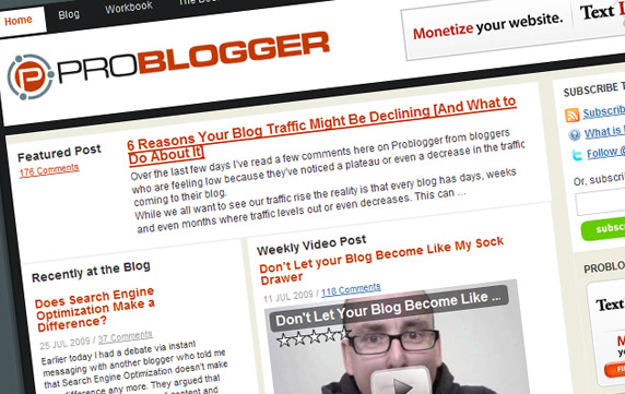 ProBlogger Homepage