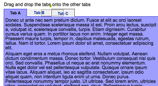 Draggable Tab