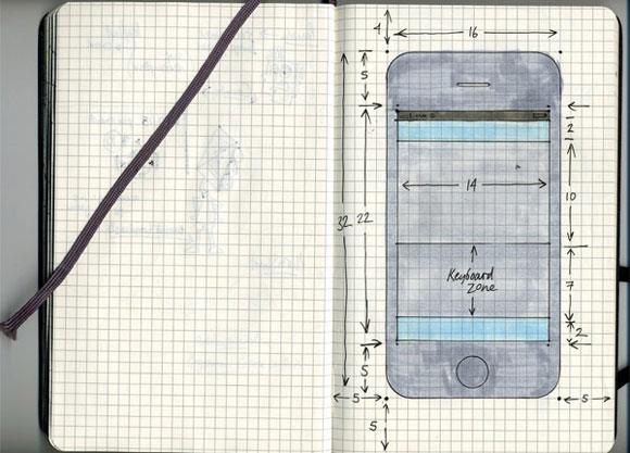 Moleskine iPhone Stencil Guide