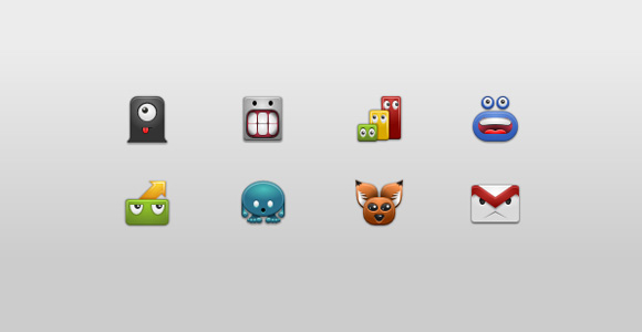 Free Android 2.x Monster Icons