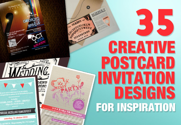 35 Creative Postcard Invitation Designs for Inspiration