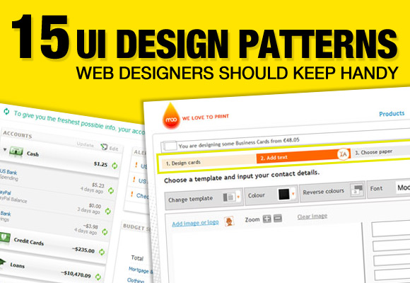 15 UI Design Patterns Web Designers Should Keep Handy