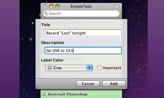 Simple Task Mac App