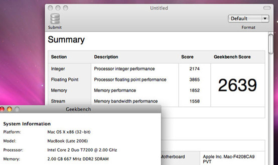 GeekBench Mac App