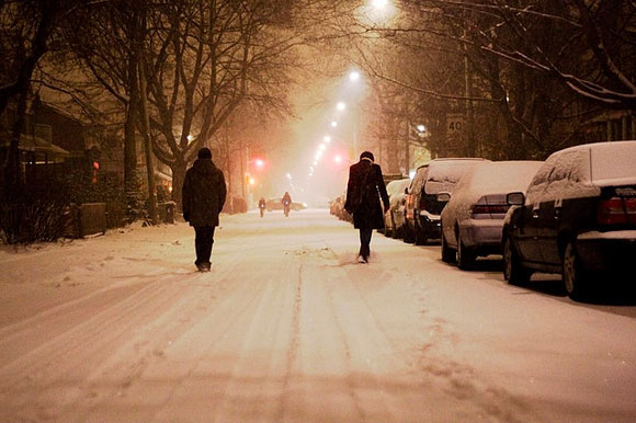 Snow Walking on Brunswick Avenue