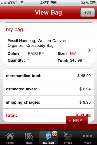 Macy’s Mobile Bag