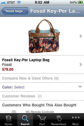 Amazon Mobile Product Detail Page