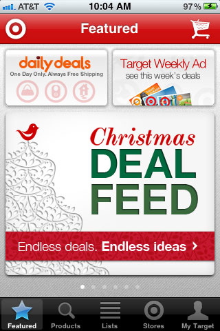 Target limits their homepage creative