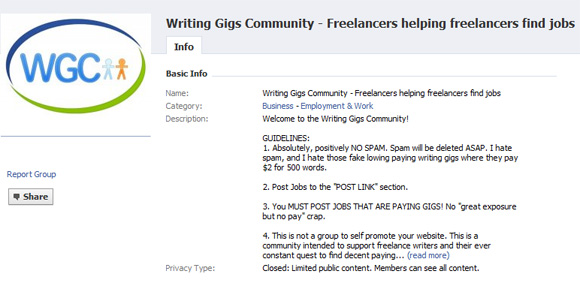 Writing Gigs Community