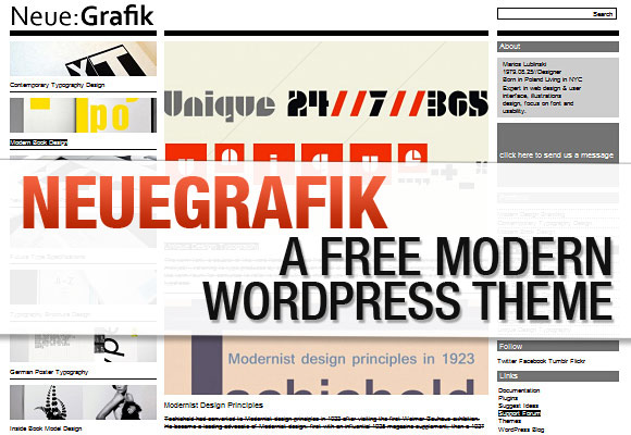 NeueGrafik: A Free Modern WordPress Theme