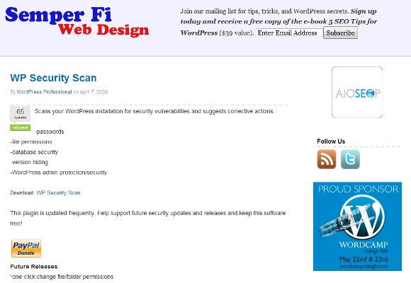 WP Security Scan