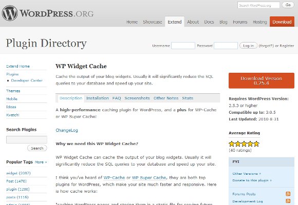 Wp Widget Cache