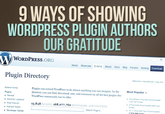 9 Ways of Showing WordPress Plugin Authors our Gratitude