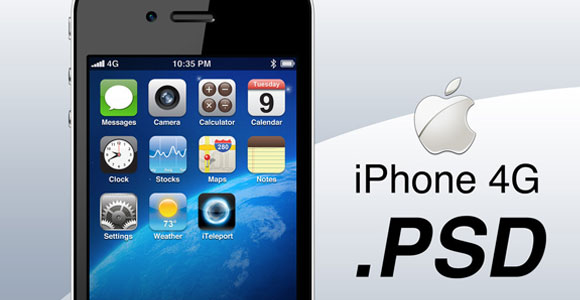 Apple iPhone 4G .PSD