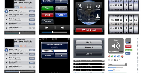 iPhone UI Vector Elements
