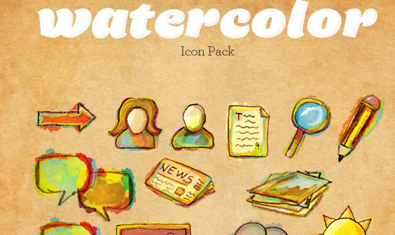 Watercolor Icons Pack