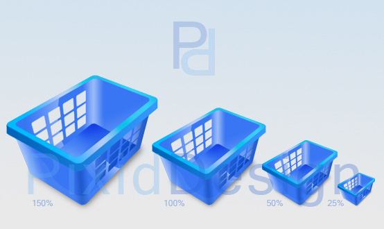 Shopping Basket Icons 3D<