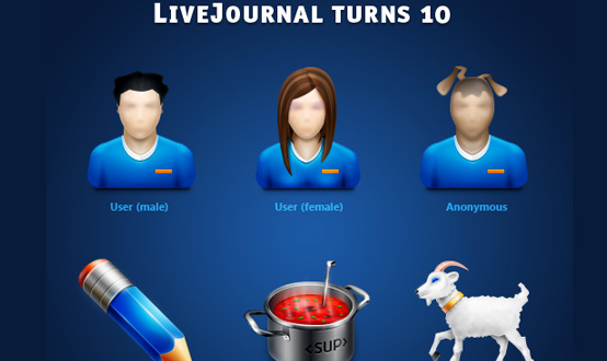 LiveJournal 10 Years Icons Set