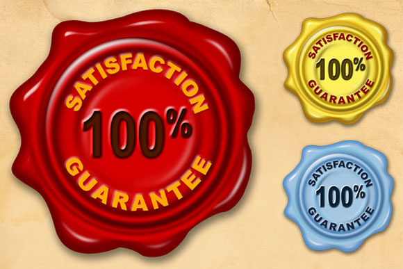 Satisfaction Guarantee Wax Seal