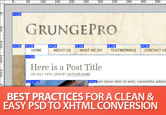 Best Practices for a Clean & Easy PSD to XHTML Conversion