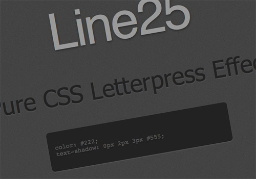 Create a Letterpress Effect with CSS Text Shadow