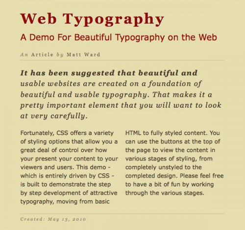 Create Beautiful CSS3 Typography