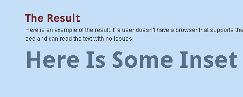 How to Create Inset Text with CSS3