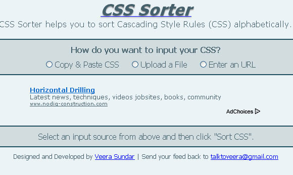 CSS Sorter