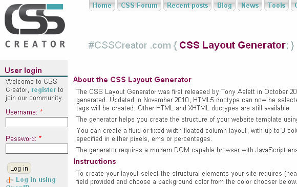 CSS Layout Generator