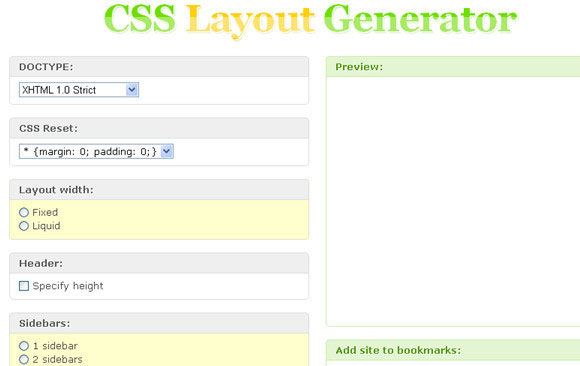 CSS Layout Generator