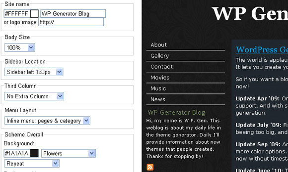 WordPress Theme Generator