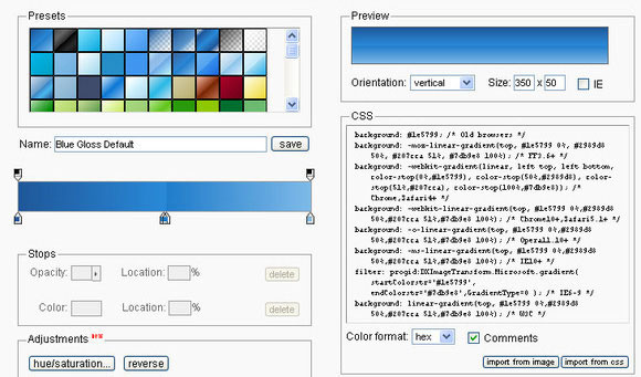 Ultimate CSS Gradient Generator by ColorZilla