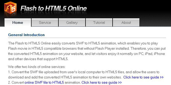 Flash to Html5 Online