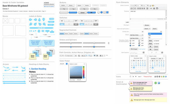 Web kit interface layout pack