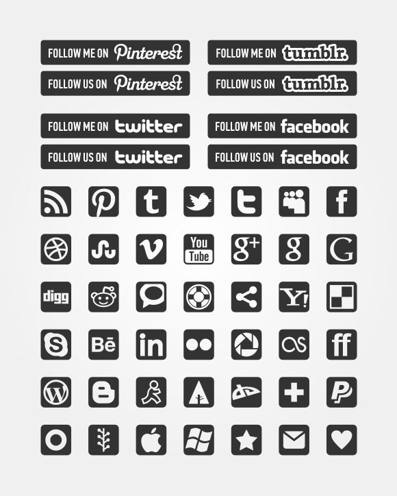 social icons minimal