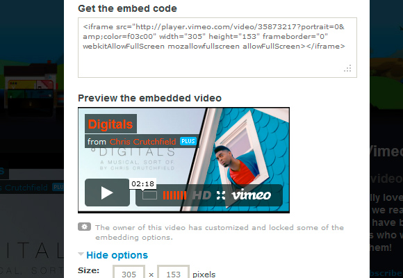 Vimeo Embed Code