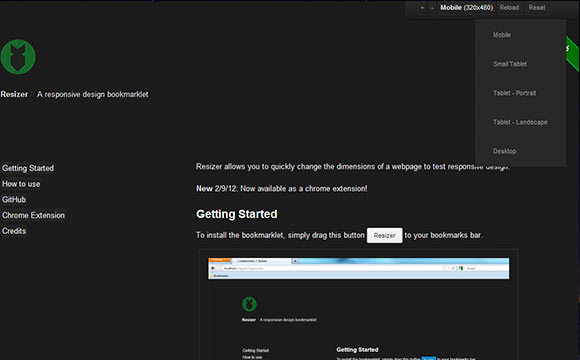 Resizer Bookmarklet