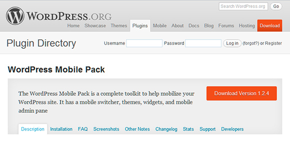 WordPress Mobile Pack Plugin