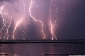 Lightning Over Floodwaters