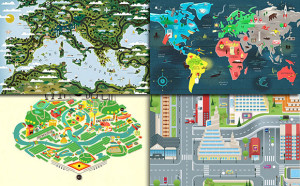Beautiful Map Illustration Design Inspiration