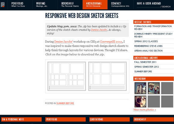 Responsive Web Design Sketch Sheets