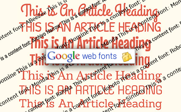 10 Great Font Combinations from Google Web Fonts