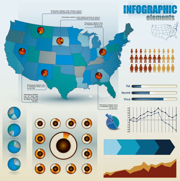 Economy Infographics Design Elements Vector