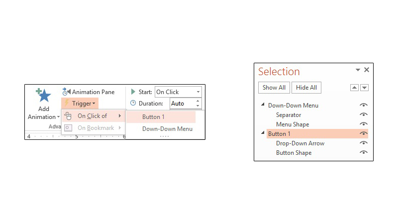 Animation Trigger and Selection