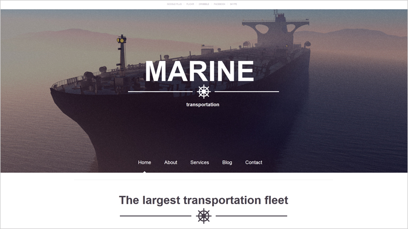 Marine Transportation Website Template